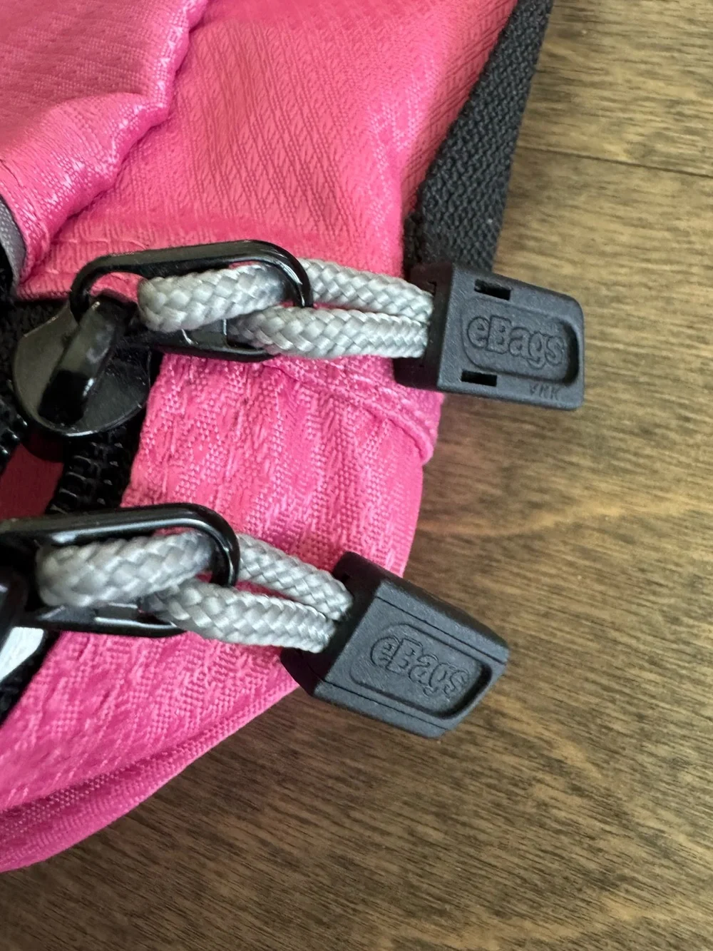 EBags Hot Pink Black Nylon Mesh Packing Cubes Set of 3 Travel Organizers